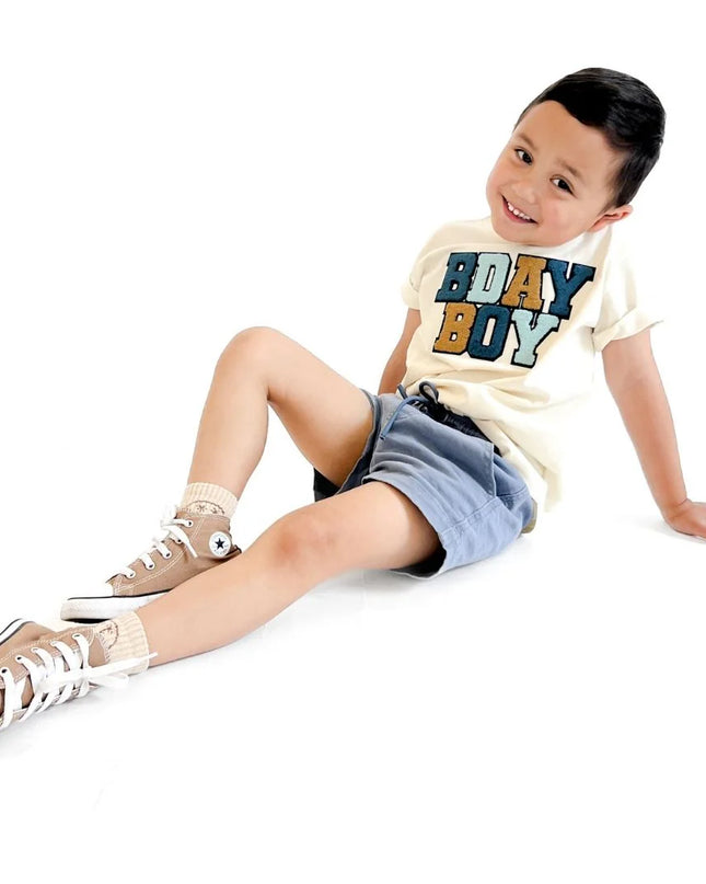 Birthday Boy Patch Short Sleeve T-Shirt