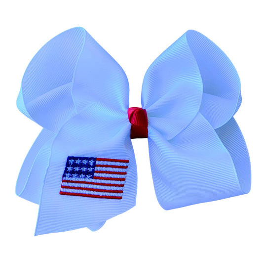 6” Flag Bow | White