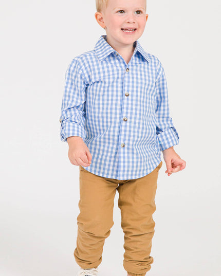 Boys Dark Khaki Jogger Pants