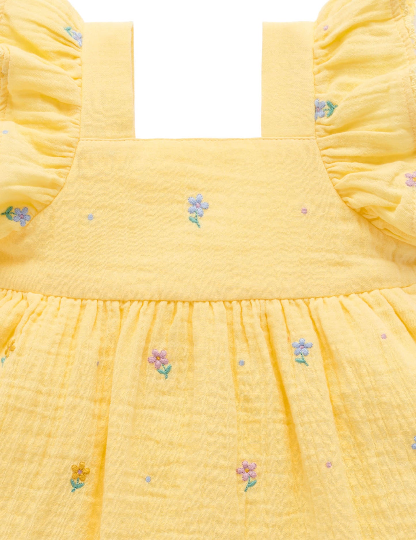Multicolored Flowers Dress | Yellow