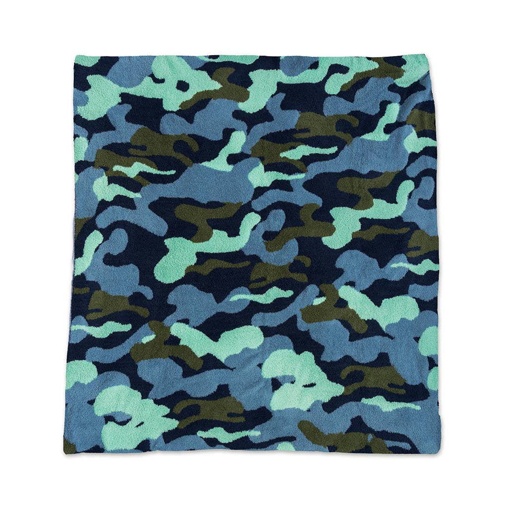 Throw Blanket - Camouflage - Blue & Green