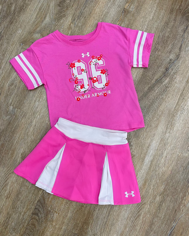 UA Floral Varsity Tee | Pink Frenzy