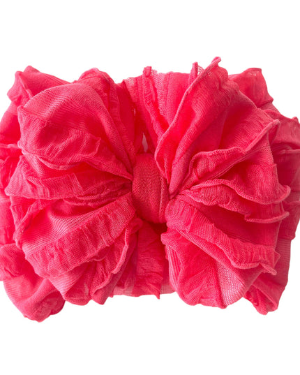 Coral Ruffled Headband