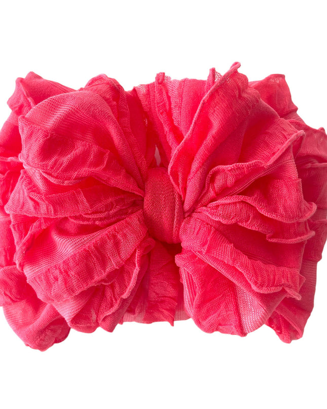 Coral Ruffled Headband