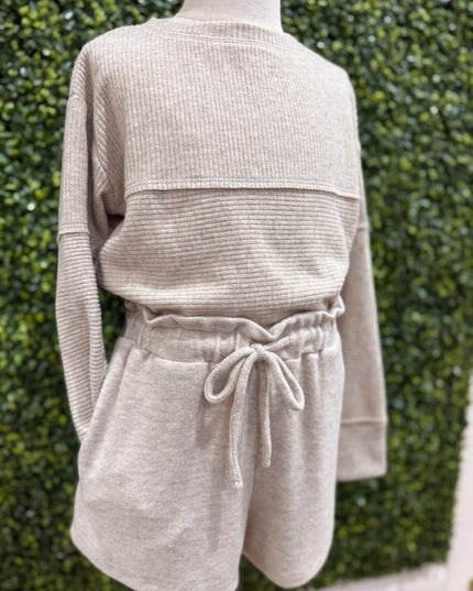 Cozy Jersey High Waist Shorts | Latte