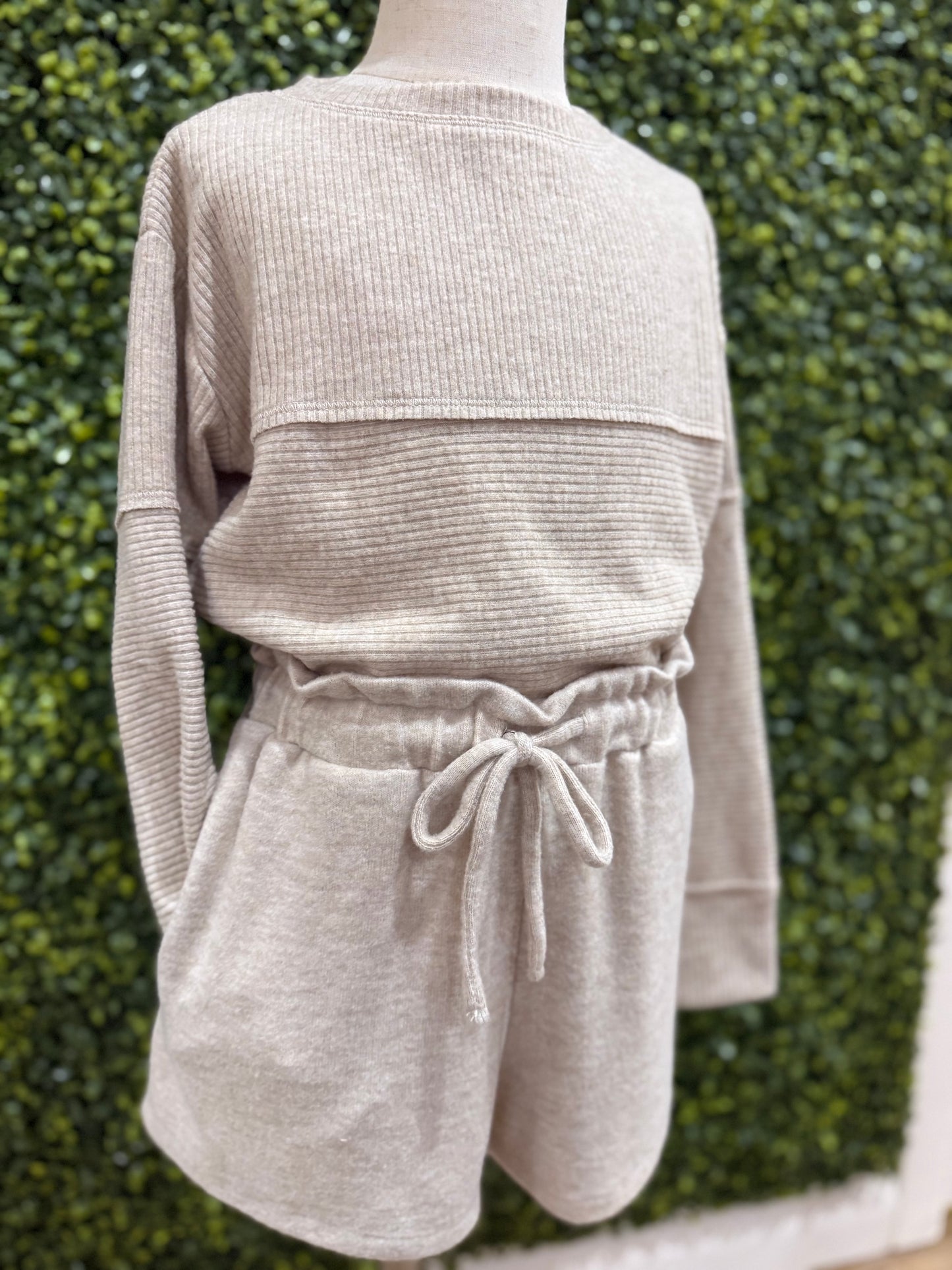 Cozy Jersey High Waist Shorts | Latte