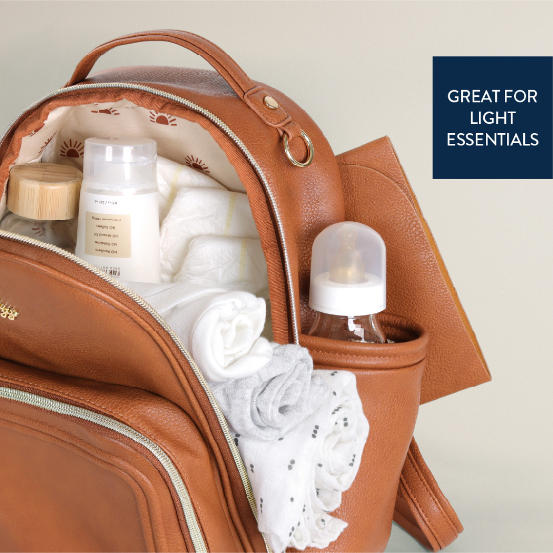 Mini Plus Diaper Bag Backpack | Cognac