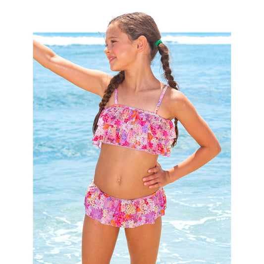 Floral Ruffle Bikini Swim Set