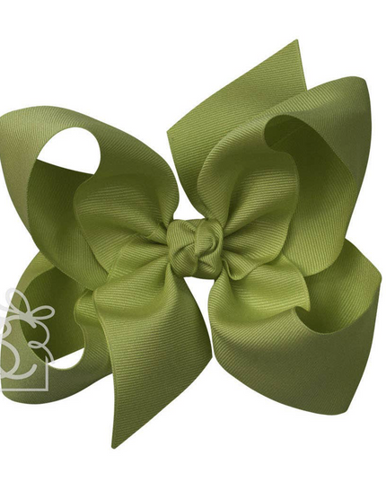 6" Solid Grosgrain Bow | Moss