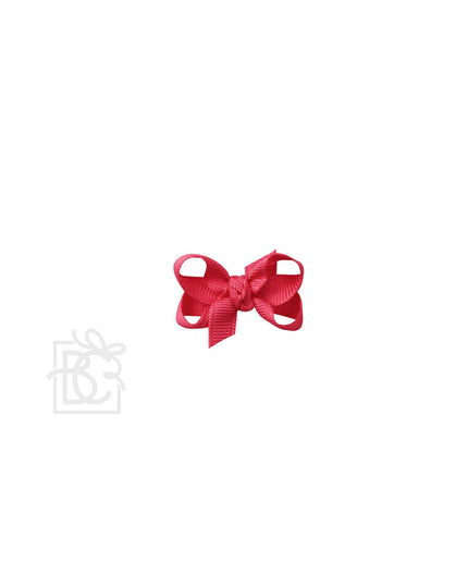 SIGNATURE GROSGRAIN BOW ON CLIP: 5.5" Huge - 2.25" Ribbon on Alligator Clip / WHITE