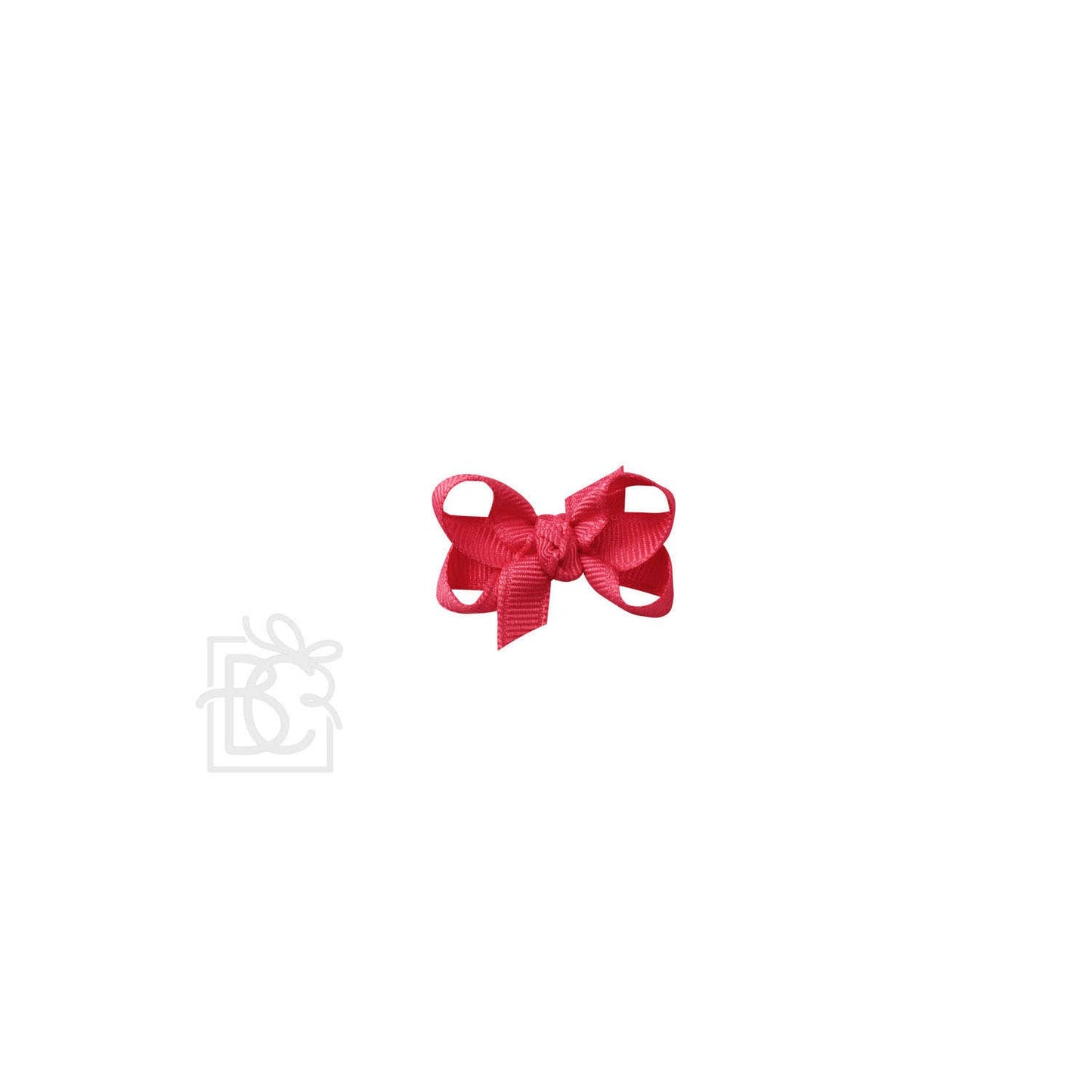 SIGNATURE GROSGRAIN BOW ON CLIP: 5.5" Huge - 2.25" Ribbon on Alligator Clip / WHITE
