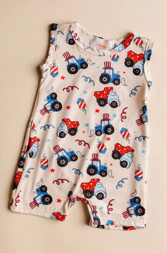 Patriotic Tractor Shortie