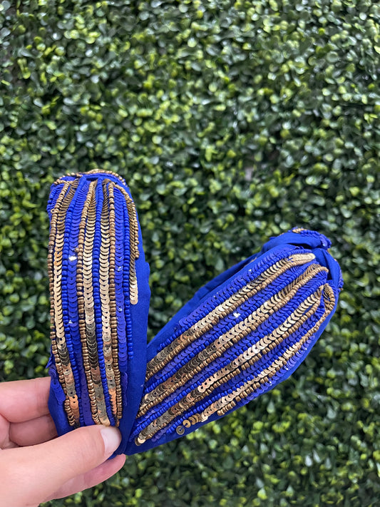 Royal Blue & Gold Sequin