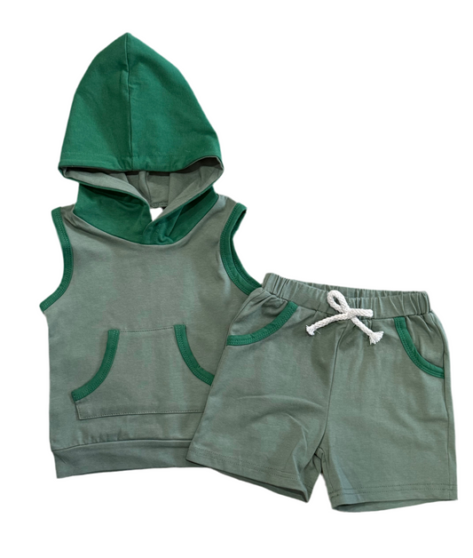 Lincoln Hooded Set | Green