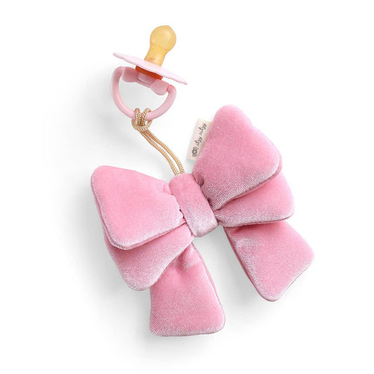 Natural Rubber Pacifier & Plush: Bow