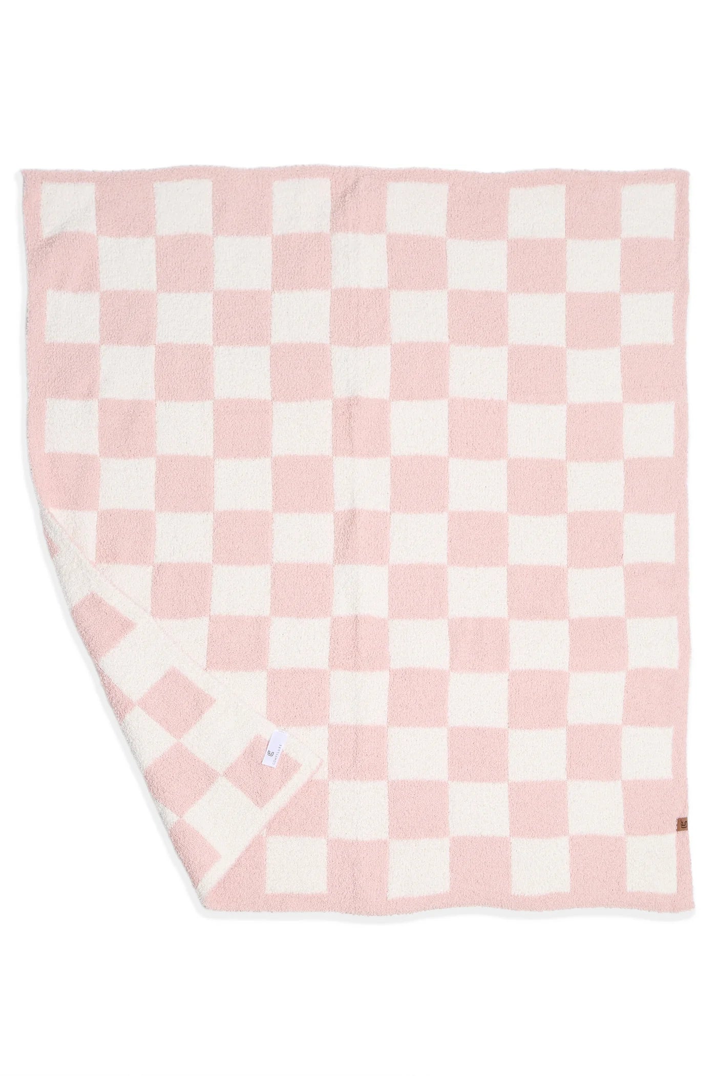 Children's Checkered Pattern Luxury Soft Throw Blanket | Pink