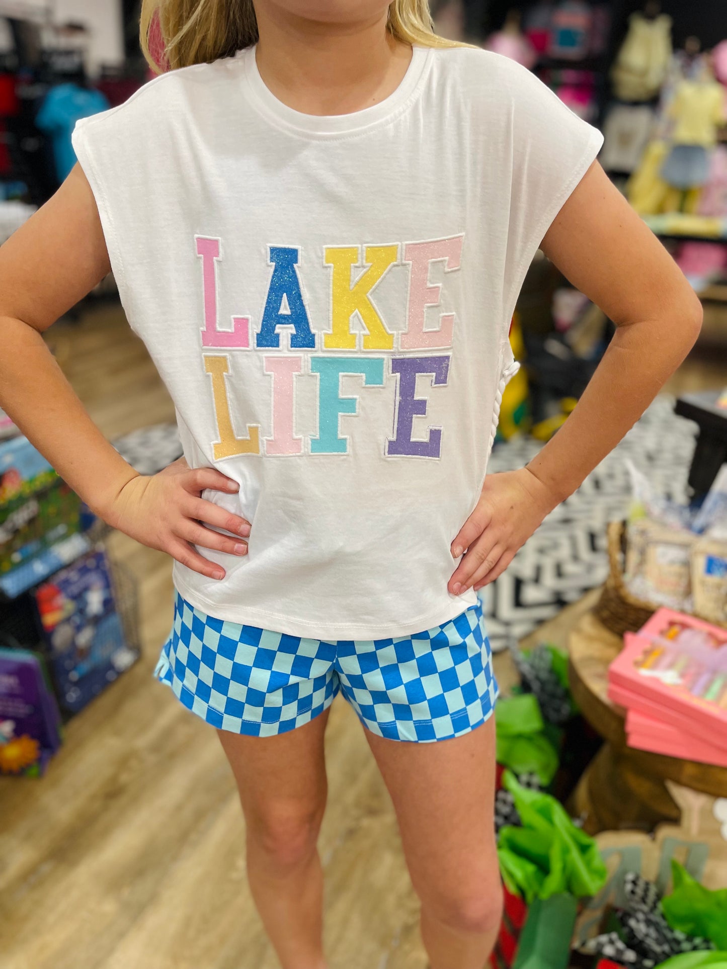 Checkered Shorts | Blue