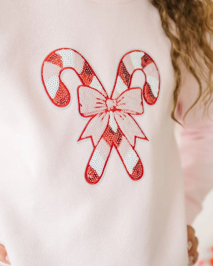 Candy Cane Patch Christmas Sweatshirt