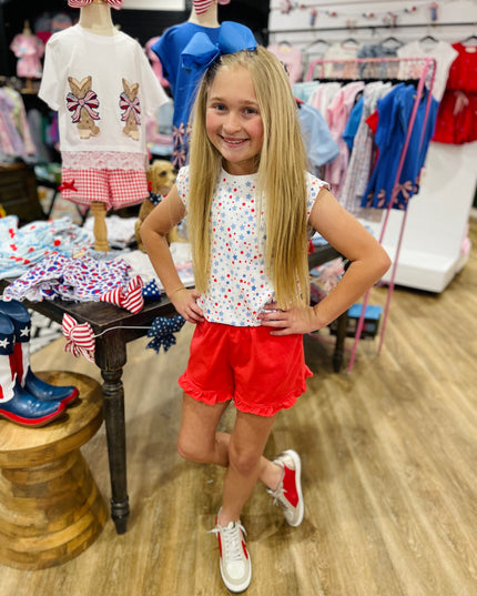 Ruffle Shorts | Red