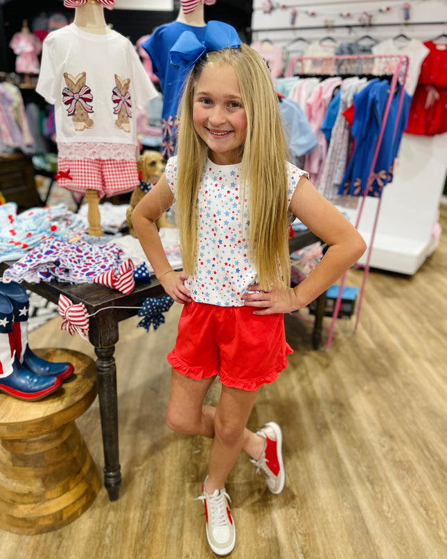 Ruffle Shorts | Red