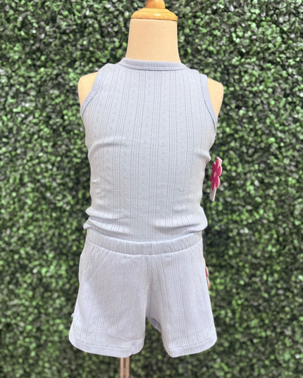 Tank Top & Side Bow Lounge Set | Clear Sky