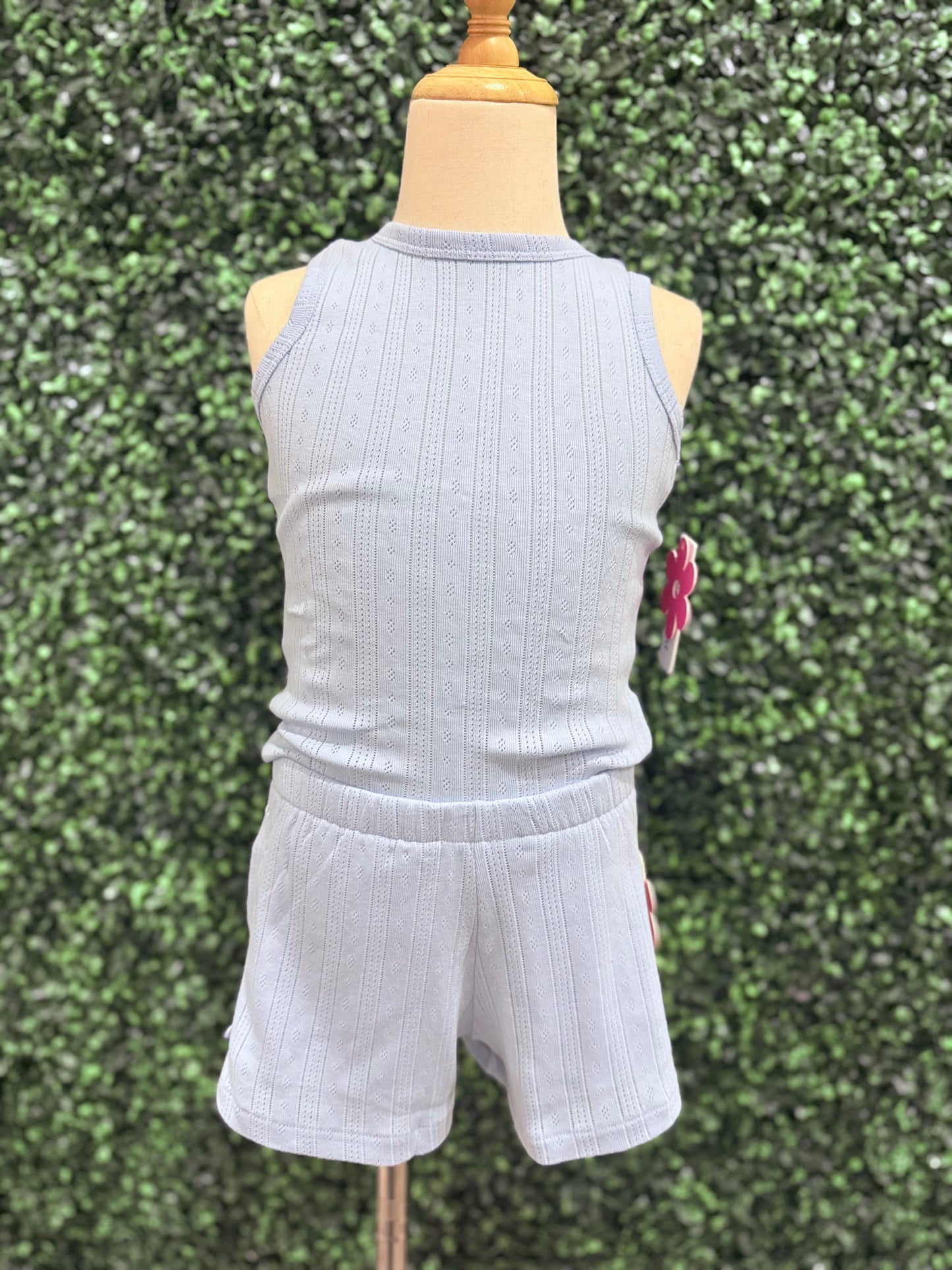 Tank Top & Side Bow Lounge Set | Clear Sky