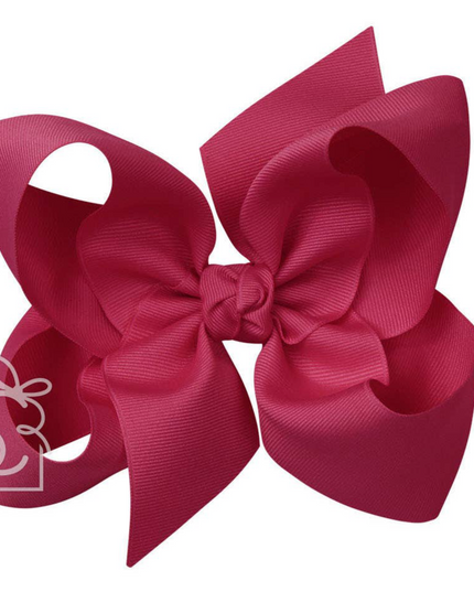 6" Solid Grosgrain Bow | Cranberry