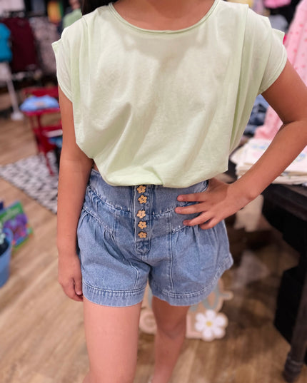 Shoulder Pleat Tank | Mint