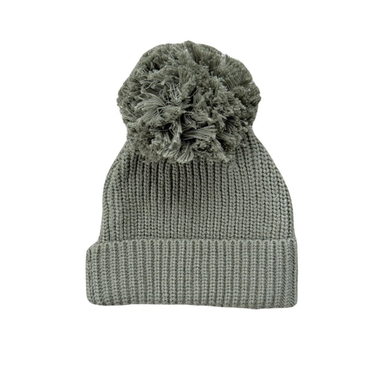 Olive Knit Pom Hat