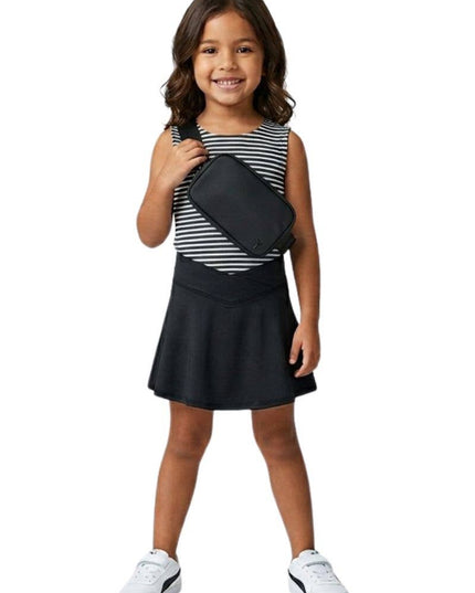 Activewear Tank + Crossover Skort + Belt Bag | Black