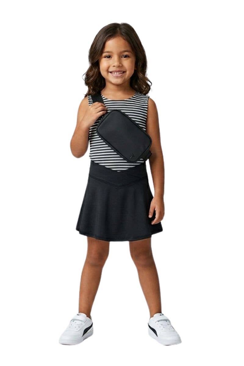 Activewear Tank + Crossover Skort + Belt Bag | Black
