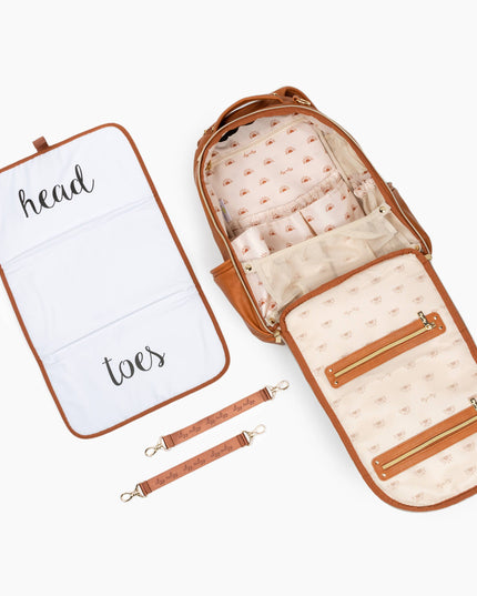 Cognac Boss Plus™ Backpack Diaper Bag