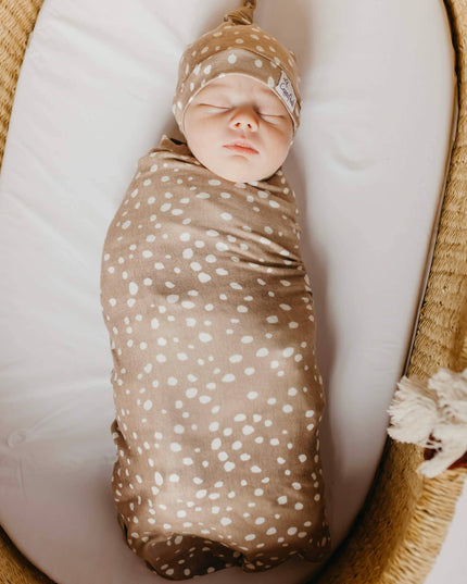 Knit Swaddle Blanket - Fawn