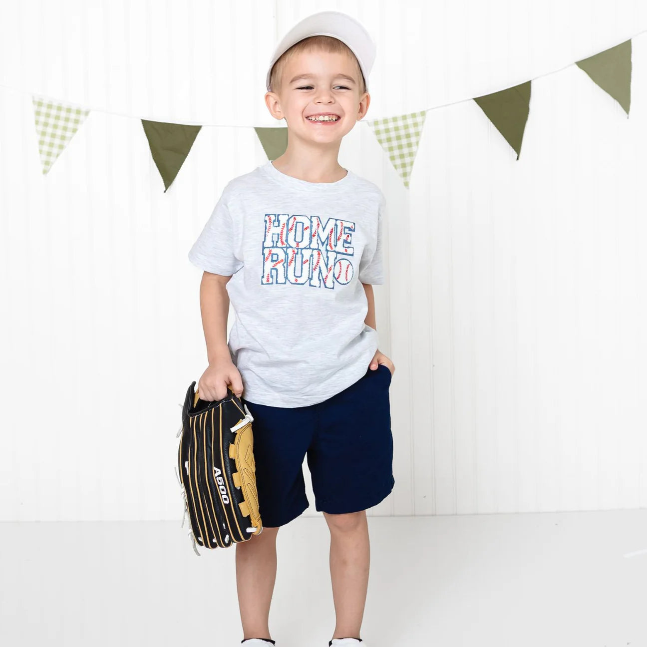 Home Run Patch Short Sleeve Tee | Ash