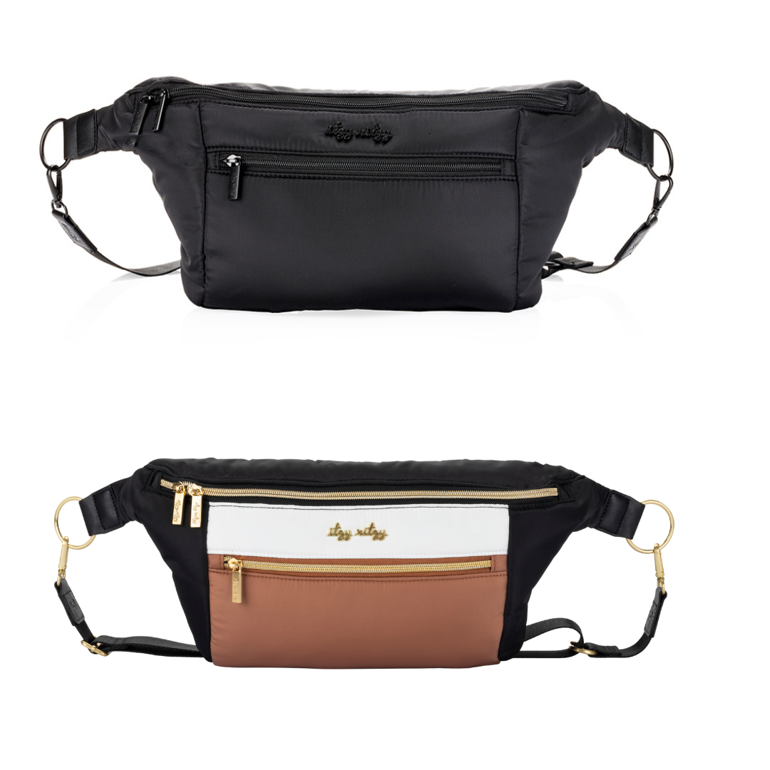 Ritzy Pack  Fanny Pack & Crossbody Diaper Bag: Black