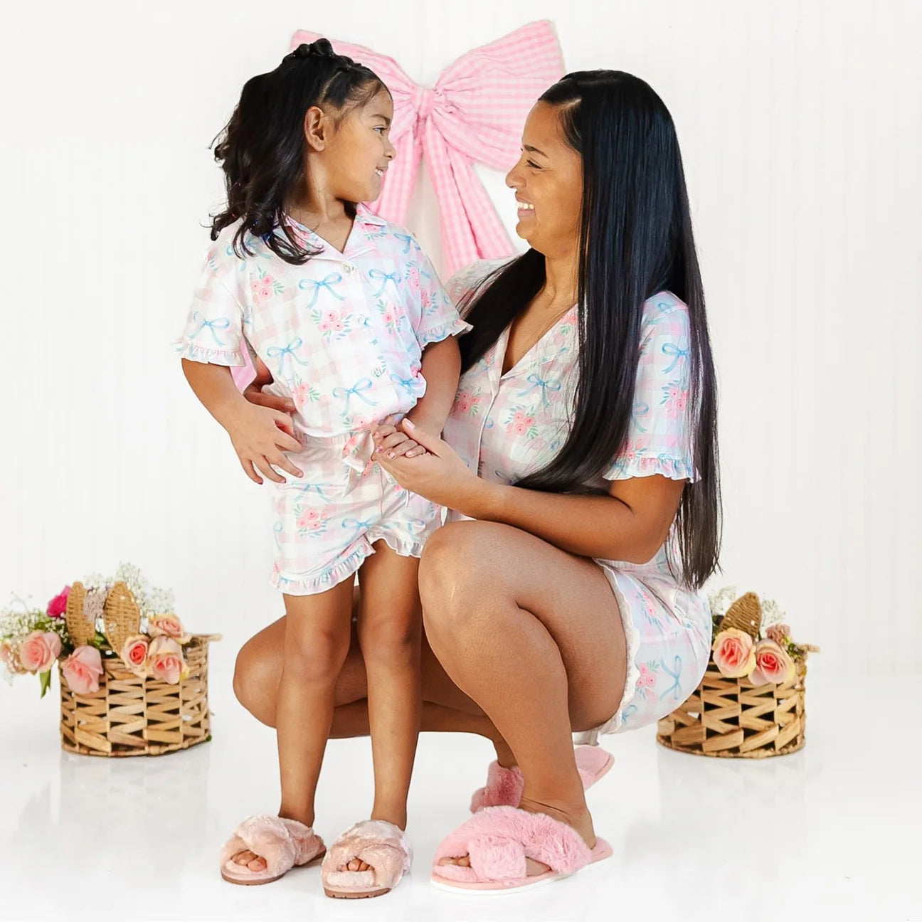 Gingham Trellis Spring Lounge Set | Girl