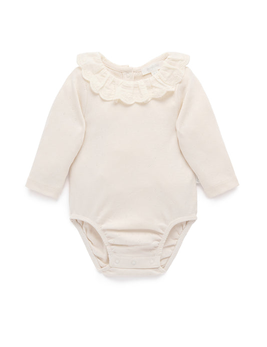 Ruffle Pointelle Bodysuit