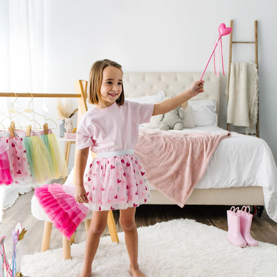 Glitter Heart Valentines Tutu