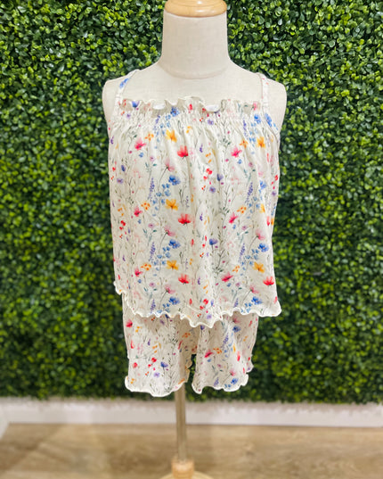 Floral Pajama Set | Ivory