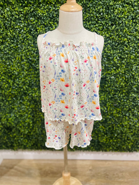 Floral Pajama Set | Ivory