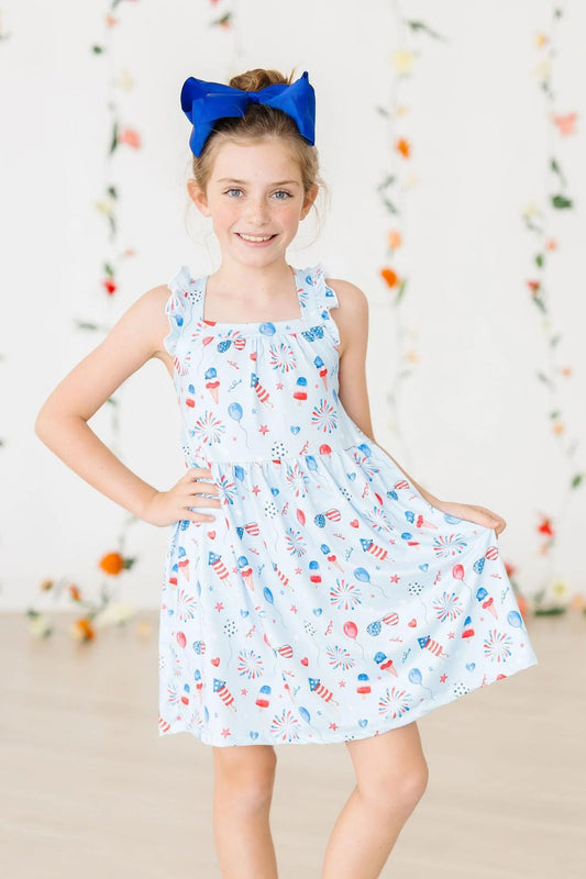 Baby You’re A Firework Ruffle Cross Back Dress