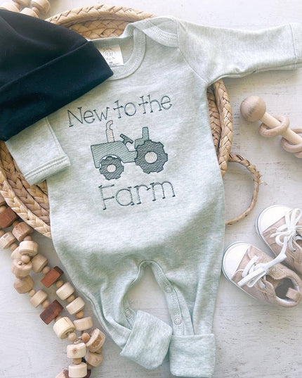 New To The Farm Romper | Sage