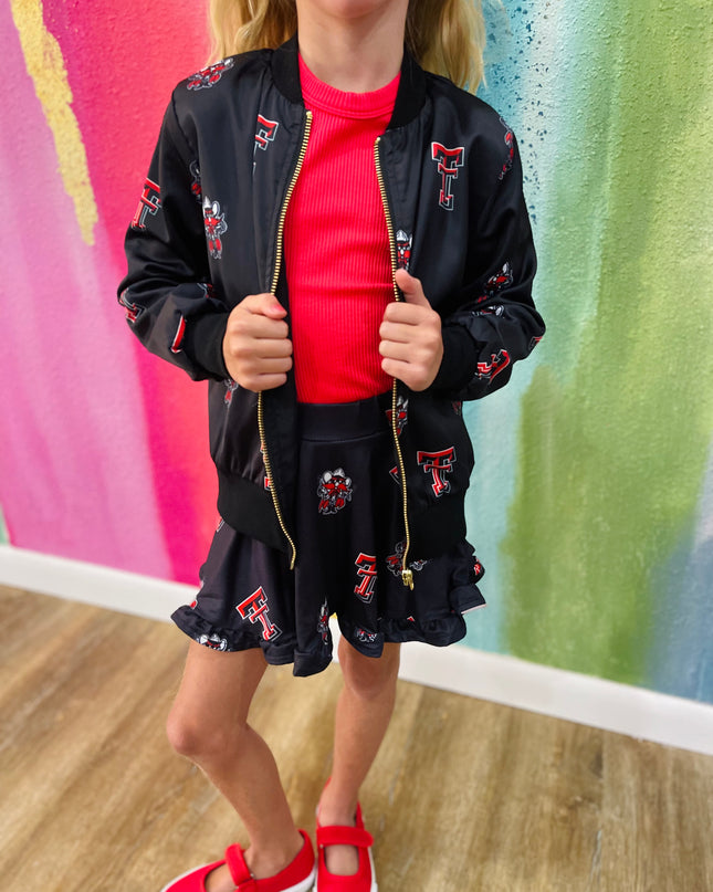 Texas Tech Red Raider Satin Jacket | Black