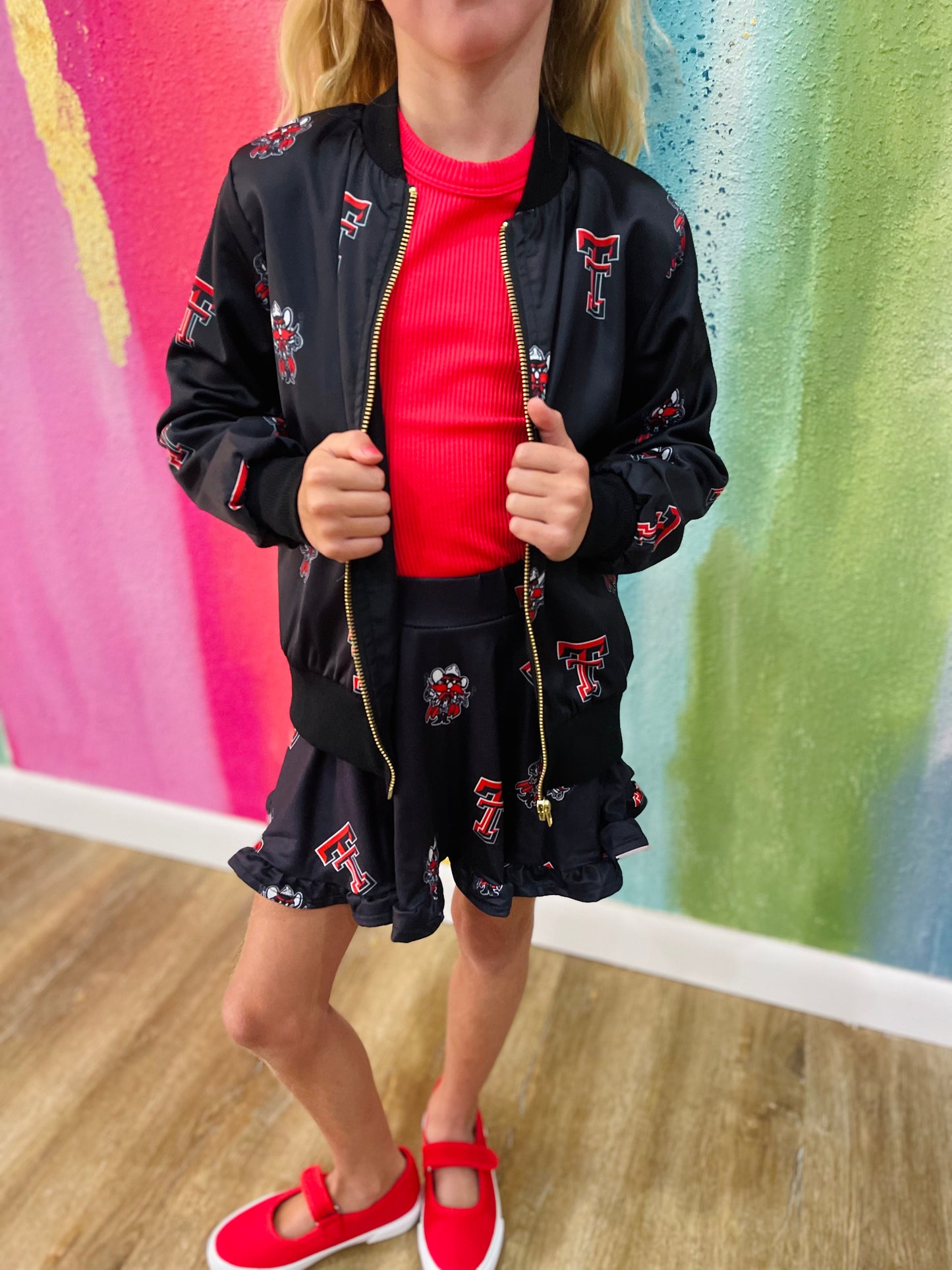 Texas Tech Red Raider Satin Jacket | Black
