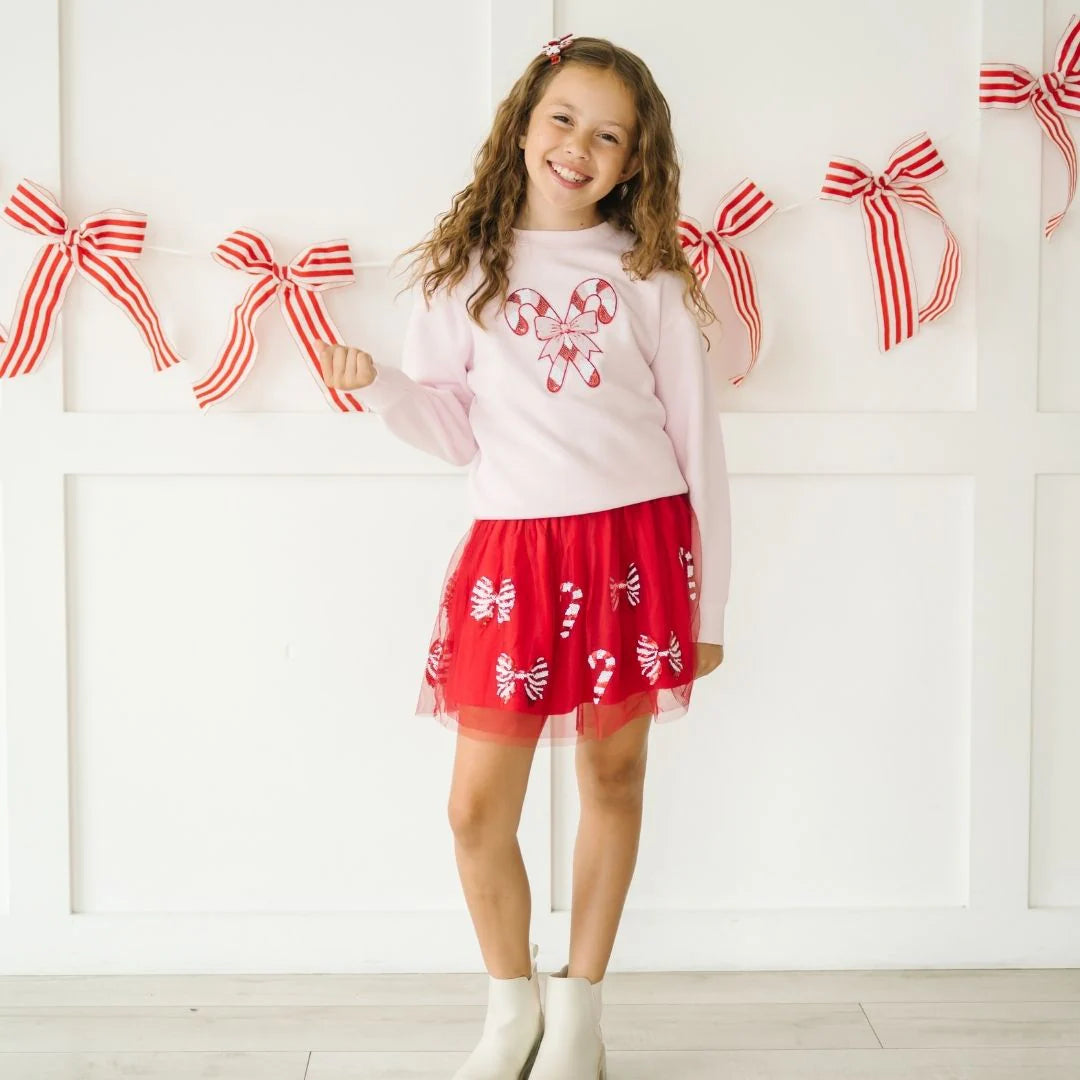 Candy Cane Patch Christmas Sweatshirt