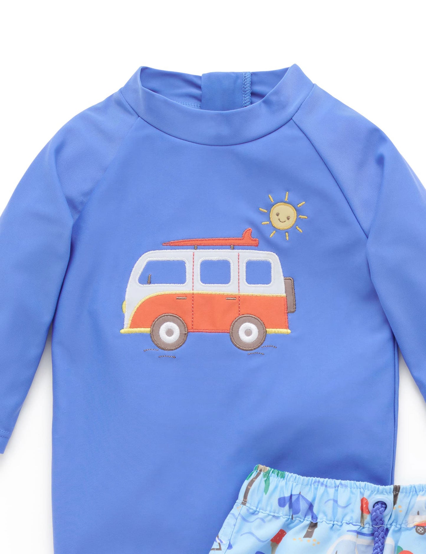Board Short + Rashie Set | Blue Beach