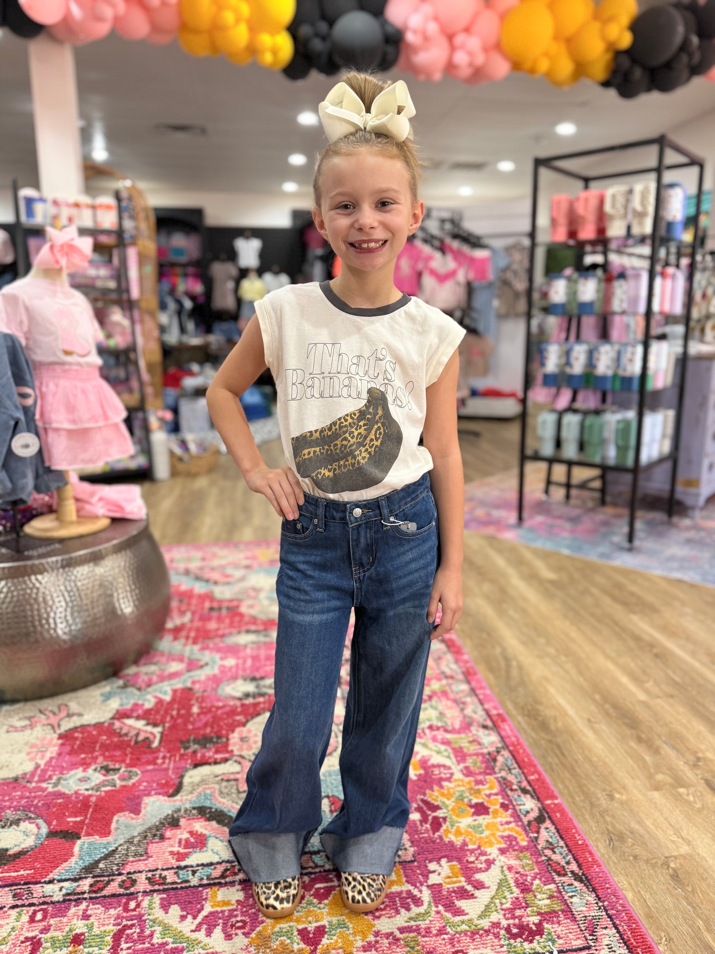 High Rise Wide Leg Cuffed Jeans