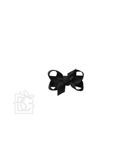 SIGNATURE GROSGRAIN BOW ON CLIP: 5.5" Huge - 2.25" Ribbon on Alligator Clip / WHITE