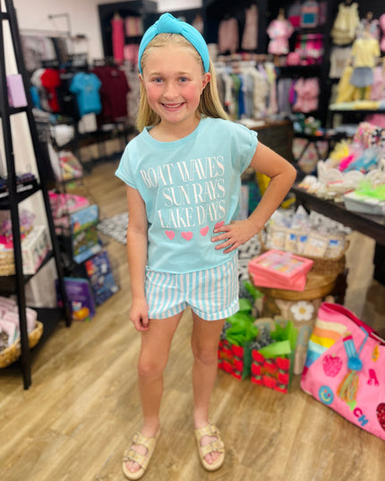 Striped Boxer Shorts | Turquoise