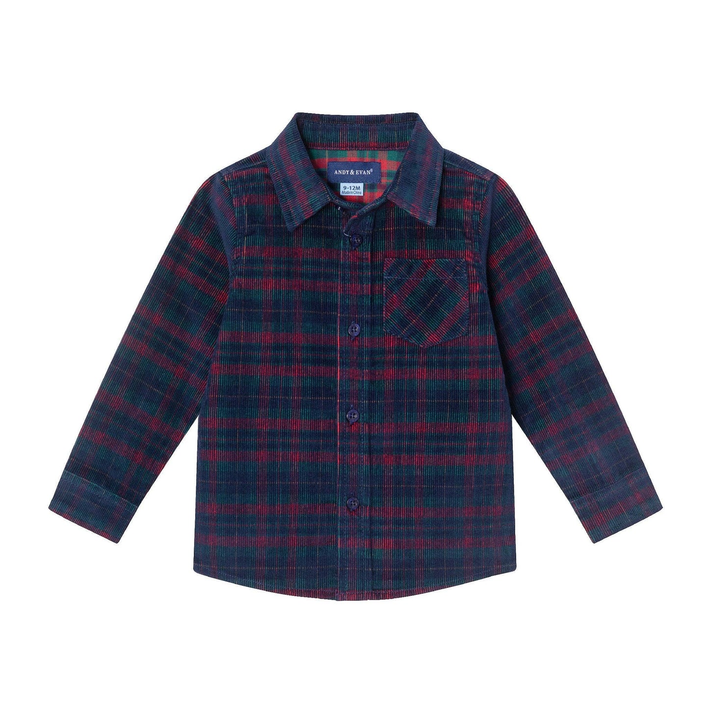 Corduroy Button Down & Navy Joggers Set